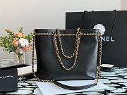Chanel Calfskin Chain Shopping Bag AS2374 Black - 4