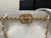 Chanel Calfskin Chain Shopping Bag AS2374 White - 2