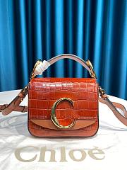 Chloe mini C bag in brown - 1