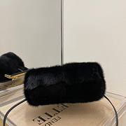 FENDI First Small mink black leather bag | 8BP129 - 6