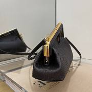 FENDI First Small Dark brown python leather bag | 8BP129 - 6