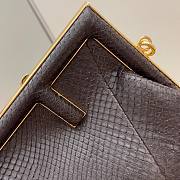 FENDI First Small Dark brown python leather bag | 8BP129 - 2