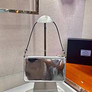 Prada Saffiano leather mini bag in silver - 6