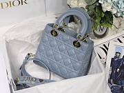 DIOR My ABCDIOR Lady Light Blue Lambskin Bag | M0538 - 3