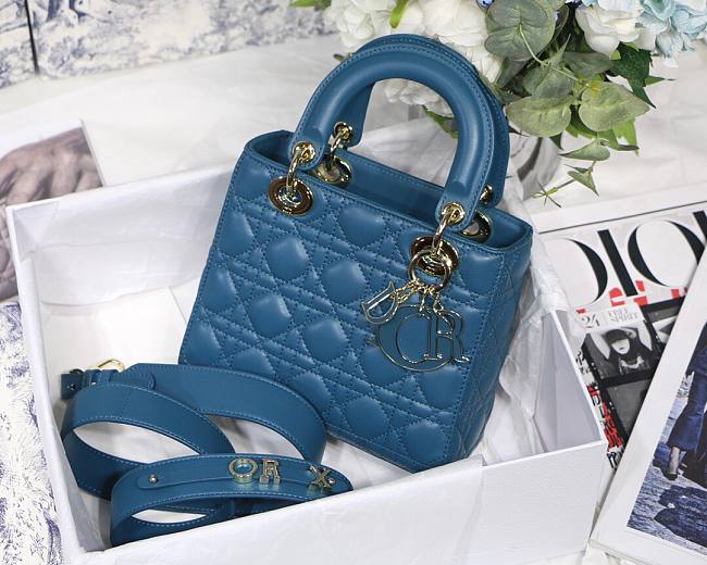 DIOR My ABCDIOR Lady Blue Lambskin Bag | M0538 - 1