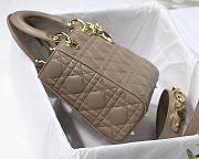 DIOR My ABCDIOR Lady Light Brown Lambskin Bag M0538 - 5