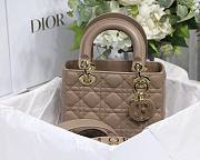 DIOR My ABCDIOR Lady Light Brown Lambskin Bag M0538 - 4