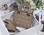 DIOR My ABCDIOR Lady Light Brown Lambskin Bag M0538 - 3