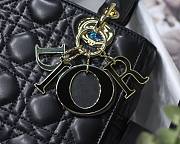 DIOR My ABCDIOR Lady Gray Lambskin Bag with Gold Hardware  - 3