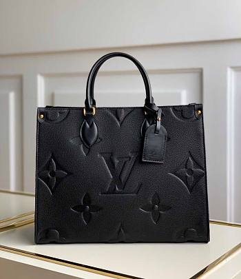 Louis Vuitton ONTHEGO Black MM size 