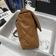 Chanel 19 Medium Handbag Lambskin Brown AS1160 - 3