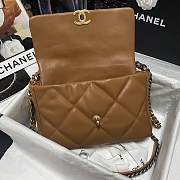 Chanel 19 Medium Handbag Lambskin Brown AS1160 - 5