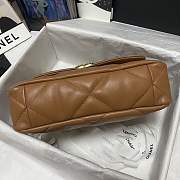 Chanel 19 Medium Handbag Lambskin Brown AS1160 - 4