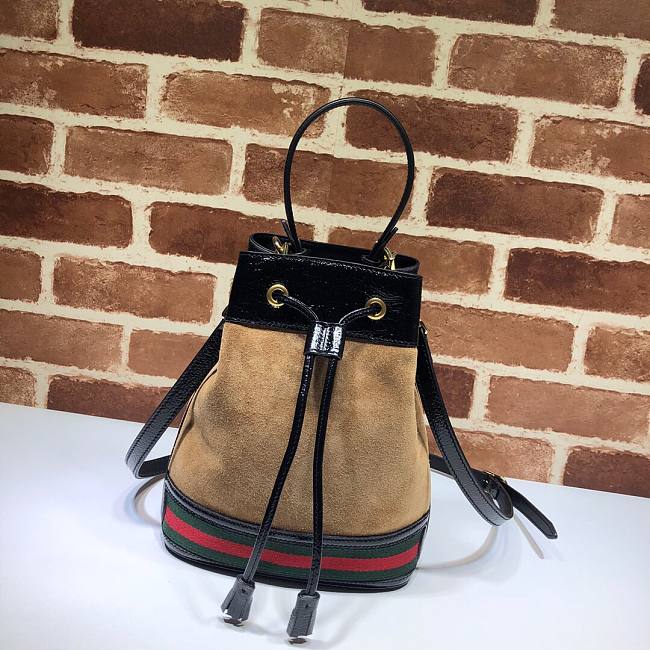 Gucci Ophidia bucket bag in brown leather  - 1