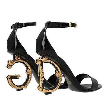 Dolce & Gabbana Keira baroque logo high heels 