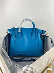 Givency Small Antigona Soft Bag In Deep Blue Leather - 4