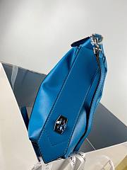 Givency Small Antigona Soft Bag In Deep Blue Leather - 3