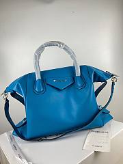 Givency Medium Antigona Soft Bag In Deep Blue Leather - 1