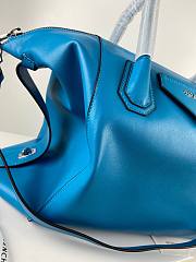 Givency Medium Antigona Soft Bag In Deep Blue Leather - 3