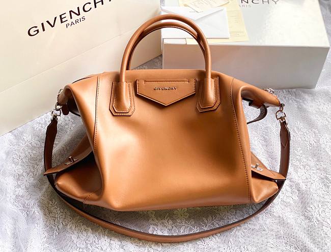 Givency Medium Antigona Soft Bag In Brown Leather - 1