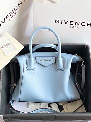 Givency Small Antigona Soft Bag In Blue Leather - 4