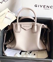 Givency Small Antigona Soft Bag In Gray Leather - 1