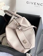 Givency Small Antigona Soft Bag In Gray Leather - 4