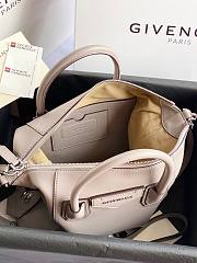 Givency Small Antigona Soft Bag In Gray Leather - 3