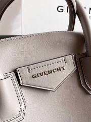 Givency Small Antigona Soft Bag In Gray Leather - 2