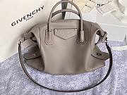 Givency Medium Antigona Soft Bag In Gray Leather - 4