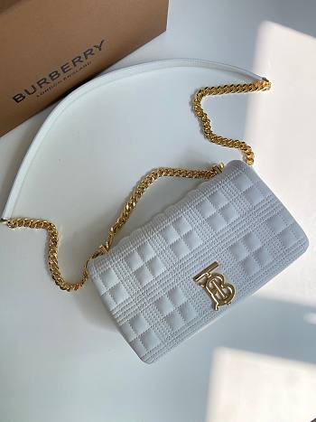 Burberry quilted Lola crossbody bag white