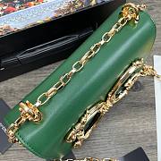 D&G Nappa leather DG Girls shoulder bag in green - 5