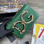 D&G Nappa leather DG Girls shoulder bag in green - 2