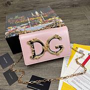 D&G Nappa leather DG Girls shoulder bag in pink - 1