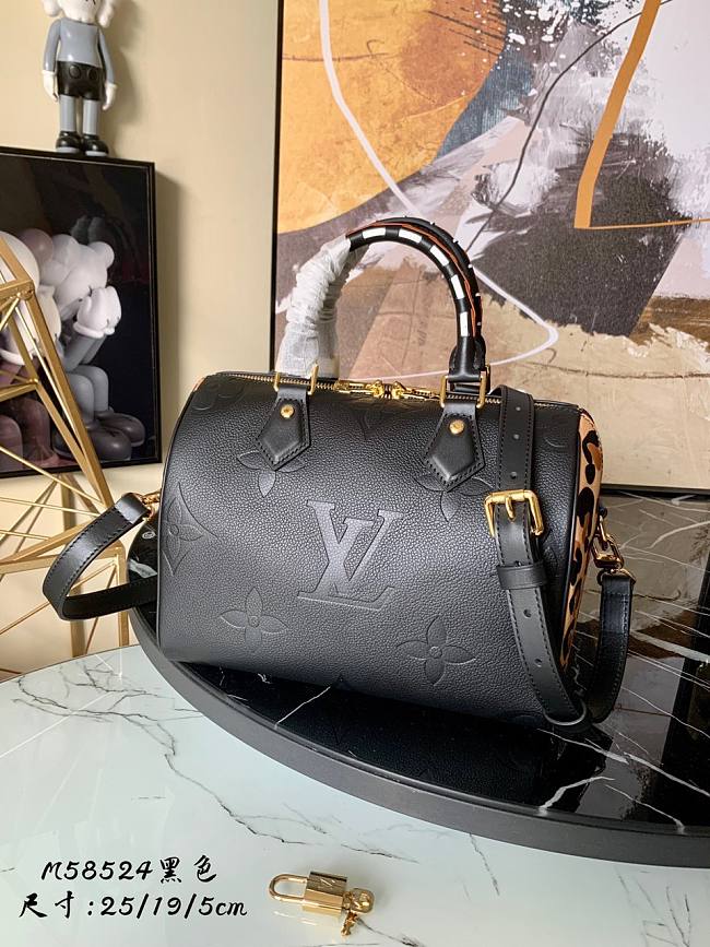 Louis Vuitton Speedy Bandoulière 25 Black Leather m58524 - 1