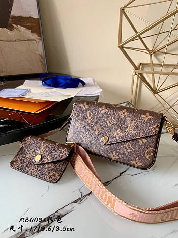 LV FELICIE STRAP & GO Pink M80091