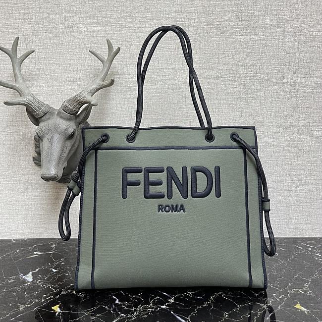 Fendi Roma Tote Bag Green - 1