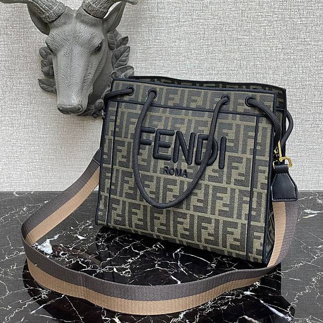 Fendi Roma Tote Bag Green FF - 1