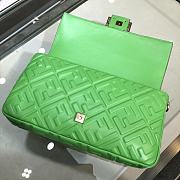 Fendi Baguete green leather bag 32cm  - 6