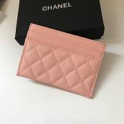 Chanel pink card holder in gold hardware - 2