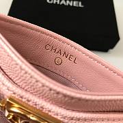 Chanel pink card holder in gold hardware - 3