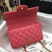 Chanel grained calfskin top handle flap bag pink 20cm - 2