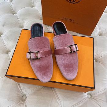 Hermes Pink Flats 