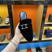 Hermes Black Flats - 6