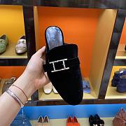 Hermes Black Flats - 5