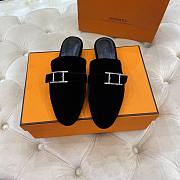 Hermes Black Flats - 3