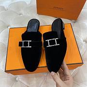 Hermes Black Flats - 2