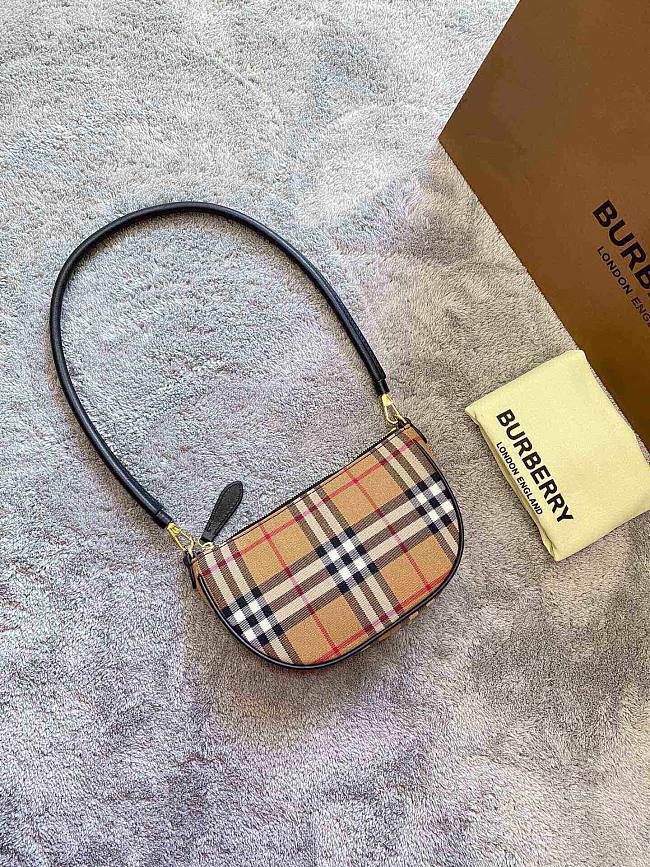 Burberry B Olympia Pouch Checked Shoulder Bag - 1