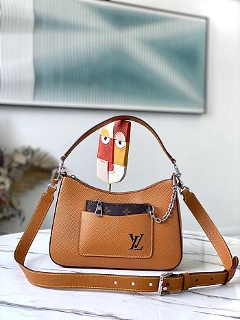 Louis Vuitton Marelle Epi Handbag Brown M80688