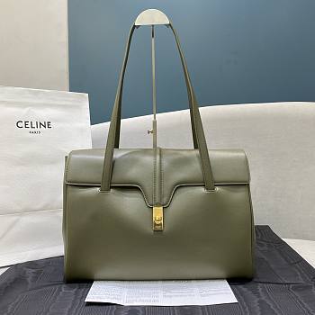 Celine Large Soft 16 bag in Green Smooth Calfskin 